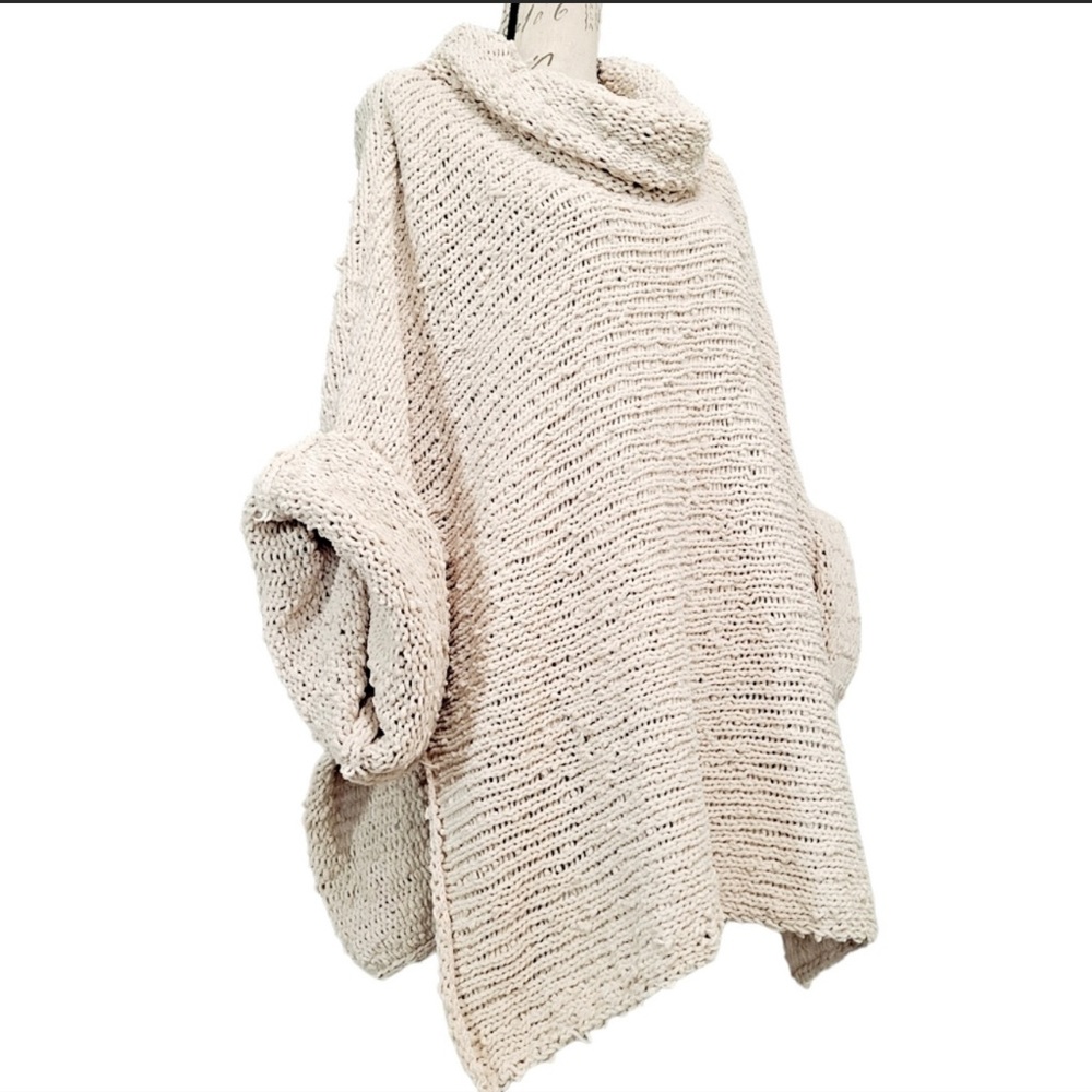 POL Confetti Oversized Chenille Knit Boho Sweater Medium